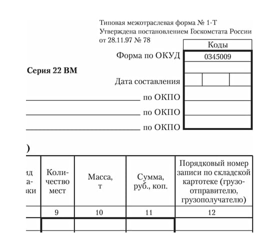 Бухгалтерский бланк BRAUBERG Товарно-транспортная накладная, А4 198х275 мм, 100 шт 130135