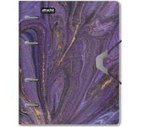 Бизнес-тетрадь Attache Selection Fluid A5, 120 листов, фиолетовая, в клетку, на кольцах 1175423