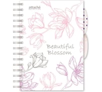 Бизнес-тетрадь Attache Selection Flower Dreams Blossom А5, 140 листов, клетка, пластиковая спираль 1059960