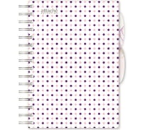 Бизнес-тетрадь Attache Selection Flower Dreams Dots А5, 140 листов, клетка, пластиковая спираль 1063466