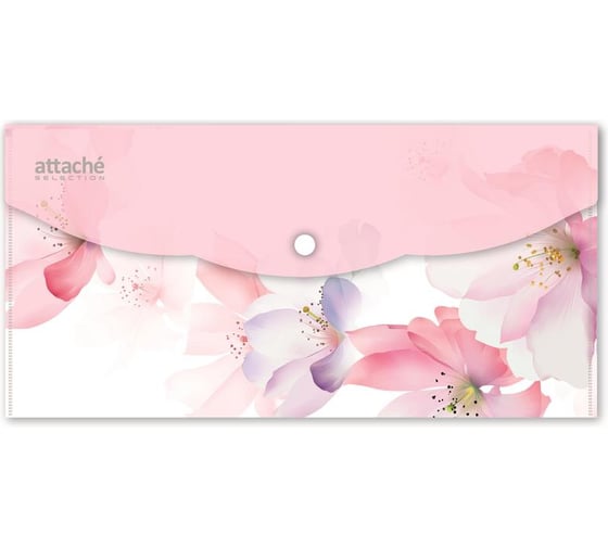 Папка-конверт на кнопке Attache Selection Travel Flower Dreams 180 мкм, ассорти, 6 шт 1056324
