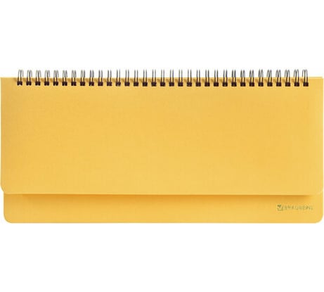 Настольный недатированный планинг BRAUBERG Select 305x140мм, балакрон, желтый 111696