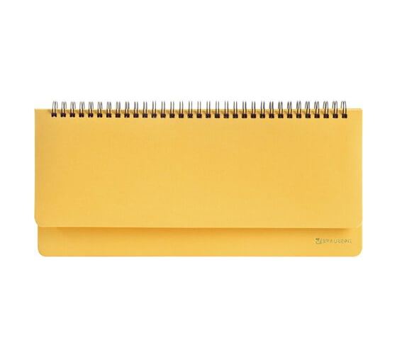 Настольный недатированный планинг BRAUBERG Select 305x140мм, балакрон, желтый 111696