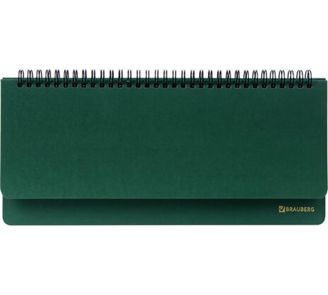 Настольный недатированный планинг BRAUBERG Select 305x140мм, балакрон, зеленый 111695