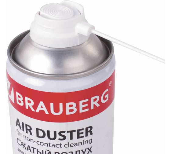 Баллон со сжатым воздухом BRAUBERG для очистки техники, 520 мл 513287