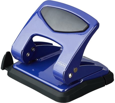 Дырокол Attache до 35 листов, с блокиратором, металл, синий 1005052