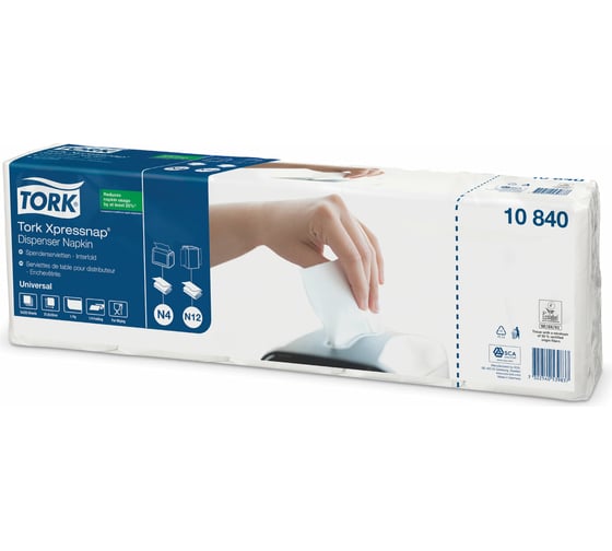 Салфетки TORK Universal Система N4, комплект 5 шт,  225 шт, белые 126507 1