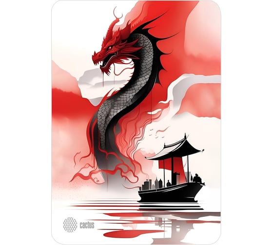 Коврик для мыши CACTUS Red Dragon 400x300x3 мм (CS-MP-PRO21XL) 2031294 1