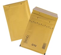 Конверт-пакеты с прослойкой из пузырчатой пленки ОФИСМАГ 170x225 мм, крафт, отрывная полоса, комплект 100 шт, С/0-G 128310