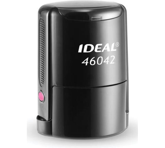 Оснастка для печатей ОФИСМАГ TRODAT IDEAL 46042 оттиск D= 42 мм синий, корпус черный, крышка, подушка 237928