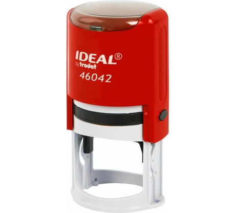 Оснастка для печатей ОФИСМАГ оттиск D=42 мм синий, TRODAT IDEAL 46042, корпус красный, крышка, подушка,125311 238375