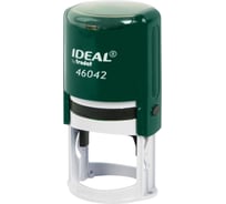 Оснастка для печатей ОФИСМАГ, оттиск D=42 мм, синий, TRODAT IDEAL 46042 P2, корпус ИЗУМРУДНЫЙ, с крышкой, подушка 238376