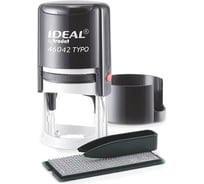 Самонаборная печать ОФИСМАГ 1-круг, оттиск D=42 синий, TRODAT IDEAL 46042DB-R1, крышка, касса в комплекте 237934