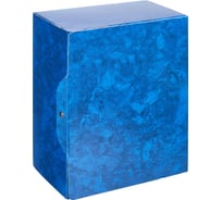 Архивная папка Attache на кнопке 150мм, ламинированный картон, синий мрамор 478254