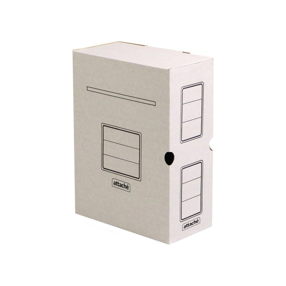 Короб архивный Attache гофрокартон белый 256x100х320 мм (5 штук в упаковке)