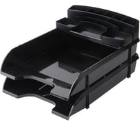 Набор Attache 2 лотка для бумаг + органайзер, 10 отделений, черный 1085911