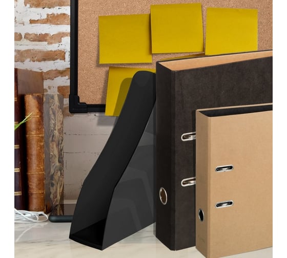 Вертикальный накопитель Attache LOFT HDF 80мм, черный 877392