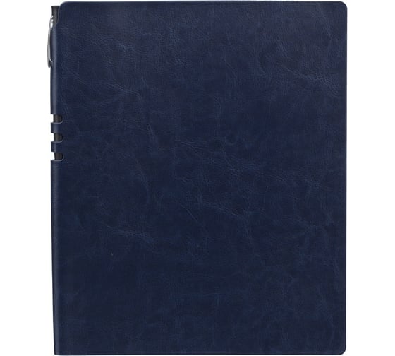 Бизнес-тетрадь Attache Light Book А4, 96 листов, клетка, кожзам, темно-синий 1001819