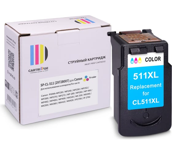 Картридж Solution Print SP CL-511 (2972B007) для Canon, цветной 346113