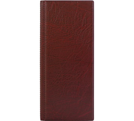 Настольная визитница Attache 2350И-203 на 96 визиток, ПВХ, бордовый, 107243