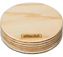 Губка-стиратель Attache для маркерных досок, круглая, дерево 740718