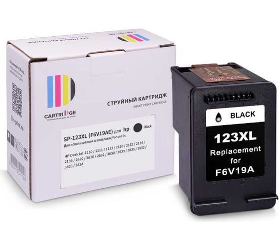 Картридж SP 123XL (F6V19AE) для HP черный Solution print 346121