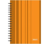 Бизнес-тетрадь Attache Concept А5, 120 л, твердый переплет, на спирали, клетка, оранжевый 600409