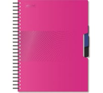 Бизнес-тетрадь Attache DIGITAL А5,140 л, клетка, пластиковая обложка, 2разделителя, розовый 876749 1059957