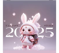 Календарь настенный перекидной 2025г,, 12 листов, 22,5x22,5см, МИНИ, Fantasy Story, BRAUBERG 116182