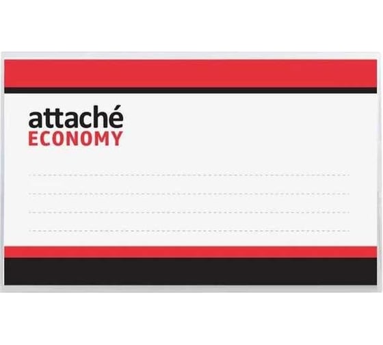 Бейдж Attache Economy 90х55 мм, металлический зажим/булавка, 50 шт, 18 мкм 956423