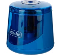 Точилка электрическая Attache двойное лезвие, 1 отверстие, питание от батареек АА, синий 1722243