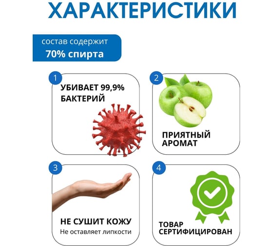 Антисептик для рук ХИМЭКСИ ЕвроLux 70% спирта 1литр 20009