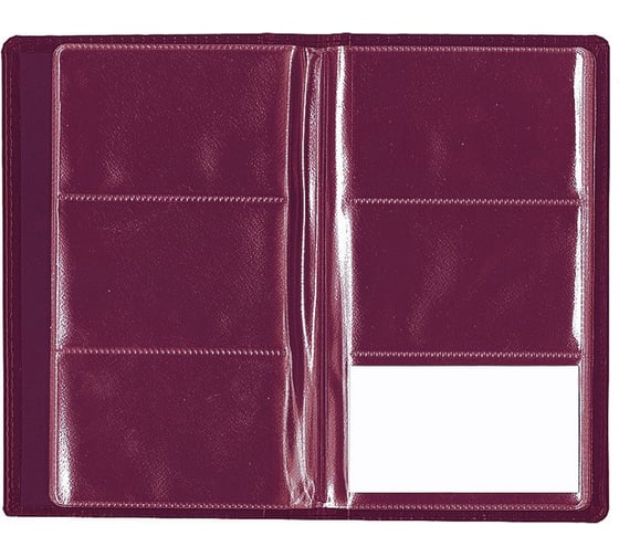 Настольная визитница Attache Сиам 96 визиток, бордо, А5, 110х200 мм 209683