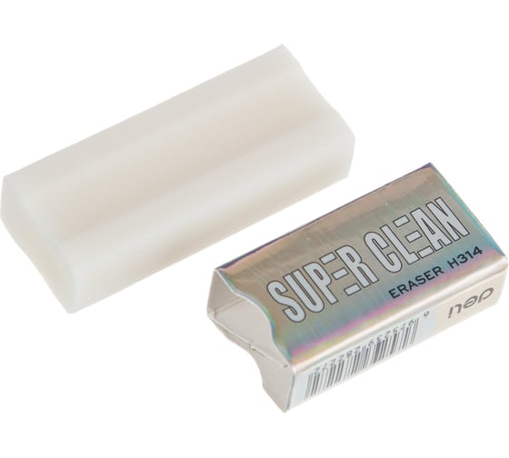 Ластик Deli EH314 Super Clean 41x17x11 мм, ПВХ, белый 1691726 1