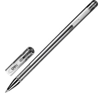 Ручка гелевая неавтоматическая Deli Geni прозрачный, шарик 0.5 мм, черная, EG90-BK 1865579