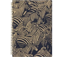 Бизнес-тетрадь Attache Selection Zebra А4, 96 листов, клетка, спираль, пластик, тонированный блок 1804726