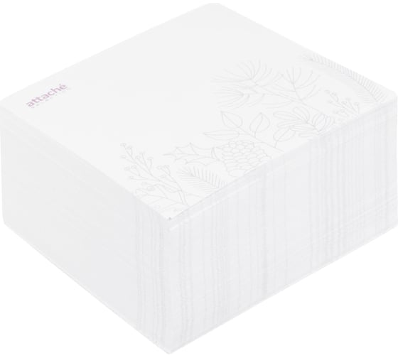 Блок для записей Attache Selection 90x90x50 мм Флора фиолетовый 100 г 1865942