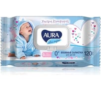 Салфетки влажные для детей Aura ULTRA COMFORT 120 шт с крышкой 6474 563405