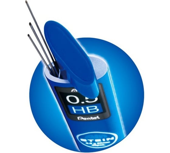 Стержень микрографический Pentel 0,5 мм HB C275-HBO 40 шт в тубе 106008