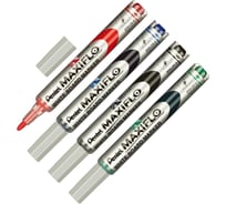 Набор маркеров для белых досок Pentel MWL5S-4N 4 шт в упаковке, с губкой 256635