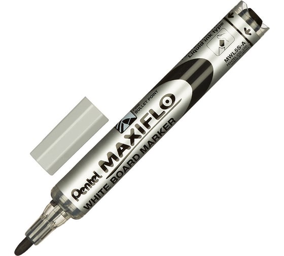 Набор маркеров для белых досок Pentel MWL5S-4N 4 шт в упаковке, с губкой 256635