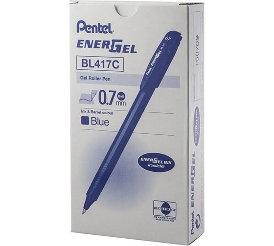 Ручка гелевая Pentel неавтоматическая Energel BL417-C синий, 0,7 мм 730855