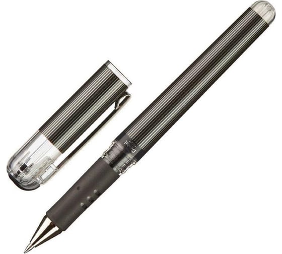 Ручка гелевая Pentel неавтоматическая Hybrid gelGripDX черный, 0,7 мм К227-А, резиновая манжетка 769657