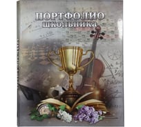 Портфолио школьника Комус Кубок ламинированное, с гребешками, с цветными листами, в файлах, 14 шт 1525488