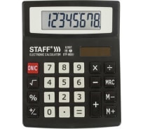 Компактный настольный калькулятор STAFF STF-8008, 113х87мм, 8 разрядов, двойное питание, 250147