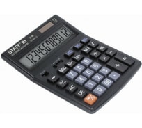 Настольный калькулятор STAFF STF-444-12, 12 разрядов, двойное питание, 250303