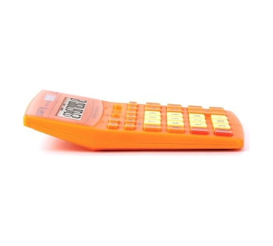 Настольный калькулятор STAFF STF-888-12-RG 200х150мм 12 разрядов, двойное питание, оранжевый, 250453