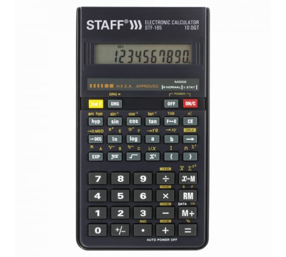 Инженерный калькулятор STAFF STF-165 143х78мм, 128 функций, 10 разрядов, 250122 0