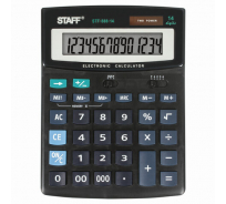 Настольный калькулятор STAFF STF-888-14, 14 разрядов, двойное питание, 250182