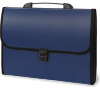 Пластиковая папка-портфель STAFF A4 7 отделений, синий, 221205